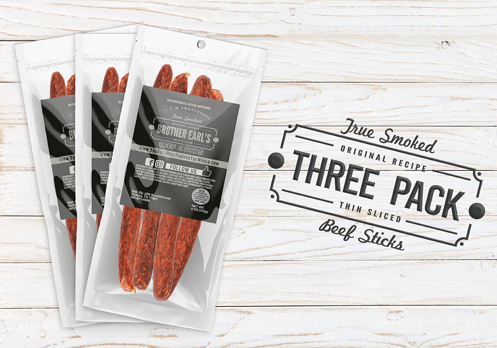 3 Bags Of Beef Sticks